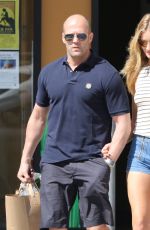 ROSIE HUNTINGTON-WHITELEY and Jason Statham Out in Malibu