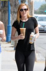 RUMER WILLIS in Tights at Starbucks in West Hollywood