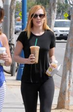 RUMER WILLIS in Tights at Starbucks in West Hollywood