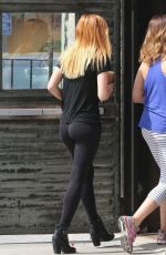 RUMER WILLIS in Tights at Starbucks in West Hollywood