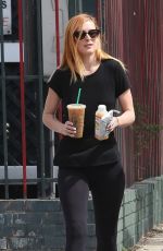 RUMER WILLIS in Tights at Starbucks in West Hollywood