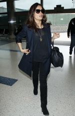 SALMA HAYEK at LAX Airport in Los Angeles