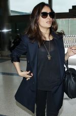 SALMA HAYEK at LAX Airport in Los Angeles