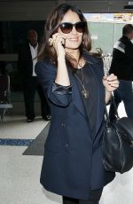 SALMA HAYEK at LAX Airport in Los Angeles