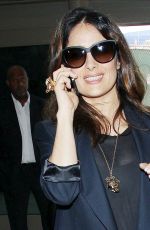 SALMA HAYEK at LAX Airport in Los Angeles