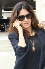 SALMA HAYEK at LAX Airport in Los Angeles