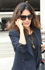 SALMA HAYEK at LAX Airport in Los Angeles