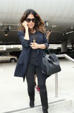 SALMA HAYEK at LAX Airport in Los Angeles