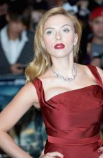 SCARLETT JOHANSSON at Captain America: The Winter Soldier Premiere in London