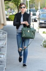 SOPHIA BUSH in Ripped Jeans Out in Los Angeles