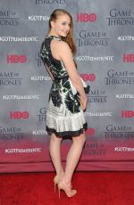 SOPHIE TURNER at Game of Thrones Fourth Season Premiere in New York 