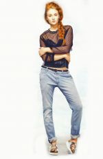 SOPHIE TURNER in Glamour Magazine, April 2014 Issue