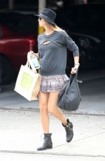 STACY KEIBLER in Short Skirt Out in Los Angeles
