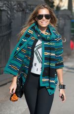 SYLVIE VAN DER VAART in Tights heading to a Gym in Hamburg