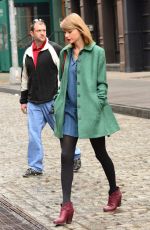 TAYLOR SWIFT in Short Dress Out and About in New York