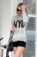 TAYLOR SWIFT in Shorts Leaves Dance Studio in Los Angeles