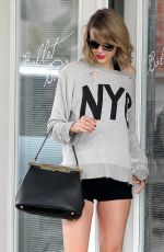 TAYLOR SWIFT in Shorts Leaves Dance Studio in Los Angeles