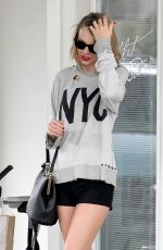 TAYLOR SWIFT in Shorts Leaves Dance Studio in Los Angeles