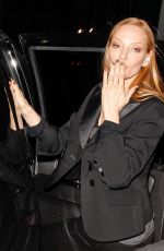 UMA THURMAN Arrives at Jimmy Kimmel Live in New York