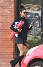 VANESSA HUDGENS at a Yoga Class in Studio City