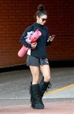 VANESSA HUDGENS at a Yoga Class in Studio City