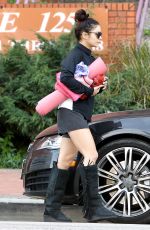 VANESSA HUDGENS at a Yoga Class in Studio City