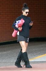 VANESSA HUDGENS at a Yoga Class in Studio City