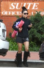 VANESSA HUDGENS at a Yoga Class in Studio City