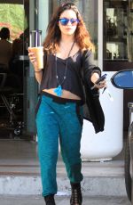 VANESSA HUDGENS Gets an Iced Coffee at the Coffee Bean in Studio City