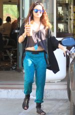 VANESSA HUDGENS Gets an Iced Coffee at the Coffee Bean in Studio City