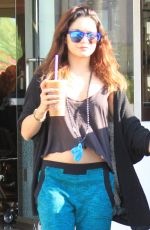 VANESSA HUDGENS Gets an Iced Coffee at the Coffee Bean in Studio City
