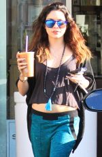 VANESSA HUDGENS Gets an Iced Coffee at the Coffee Bean in Studio City