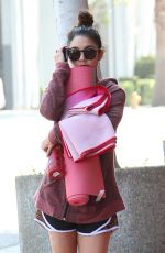 VANESSA HUDGENS in Shorts Heading to Yoga Class in Studio City