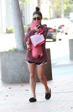 VANESSA HUDGENS in Shorts Heading to Yoga Class in Studio City