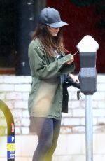 VANESSA HUDGENS on Rainy Day Out in Studio City