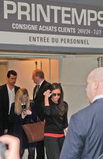 VICTORIA BECKHAM at Printemps Store in Paris