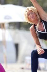VICTORIA SILVSTEDT Doing Yoga at a Beach in Miami