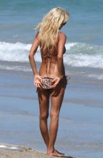 VICTORIA SILVSTEDT in Bikini on the Beach in Miami
