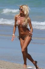 VICTORIA SILVSTEDT in Bikini on the Beach in Miami