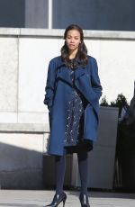 ZOE SALDANA on the Set of Rosemary