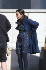 ZOE SALDANA on the Set of Rosemary