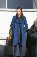 ZOE SALDANA on the Set of Rosemary
