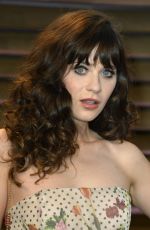 ZOOEY DESCHANEL at Vanity Fair Oscar Party in Hollywood