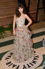 ZOOEY DESCHANEL at Vanity Fair Oscar Party in Hollywood