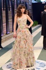 ZOOEY DESCHANEL at Vanity Fair Oscar Party in Hollywood