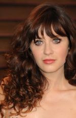 ZOOEY DESCHANEL at Vanity Fair Oscar Party in Hollywood