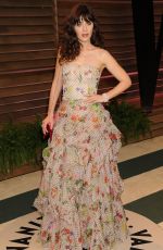 ZOOEY DESCHANEL at Vanity Fair Oscar Party in Hollywood