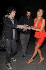 AISLEYNE HORGAN WALLACE Arrives at Playboy Club in London