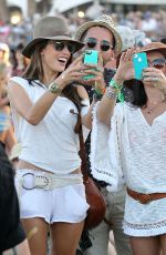 ALESSANDRA AMBROSIO at 2014 Coachella Music and Arts Festival in Indio