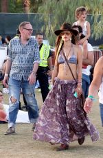 ALESSANDRA AMBROSIO in Bikini Top at Coachella Festival